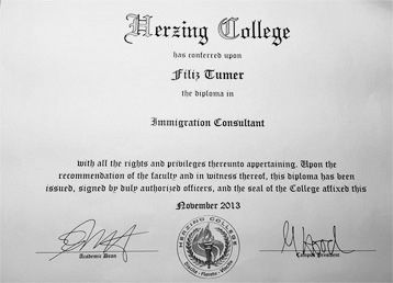 HERZING COLLEGE Immigration Consultant Diploma Canada Canturkimmigration